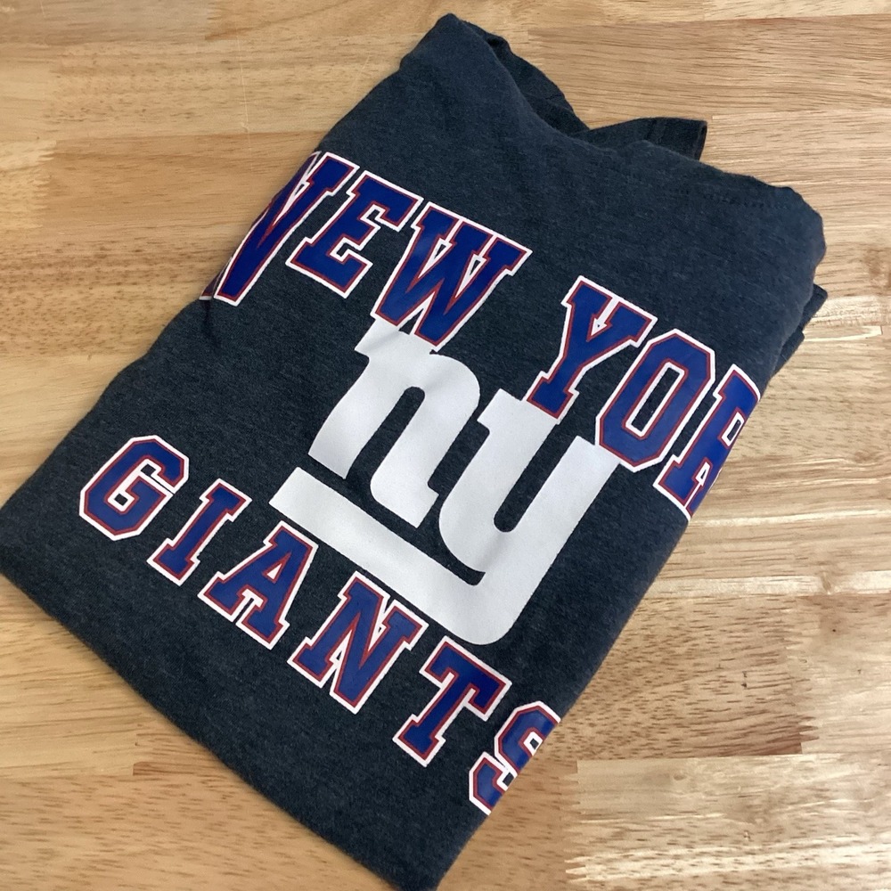 Youth NFL New York Giants  T-shirt‎ Weight Hoodie Gray Medium (10-12)